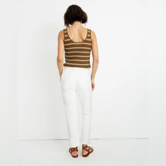 Madewell The High-Rise Slim Boyjean in Tile White Size 27 EUC - Picture 3 of 6